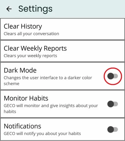 Light mode